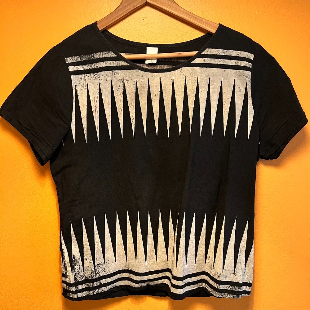 UZI NYC Tribal Print Blouse Size Small